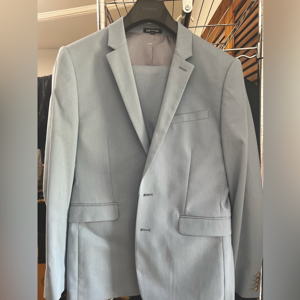 Full Express suit, Baby Blue, Extra slim (NEVER WORN)